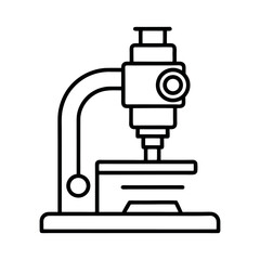 digital microscope vector white background