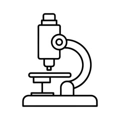 white background digital microscope outline