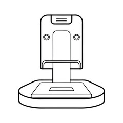 docking station white background silhouette