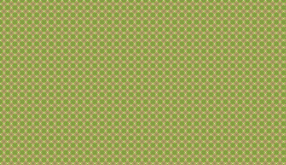 Green, beige geometric shapes repeating in harmonious, modern pattern design
