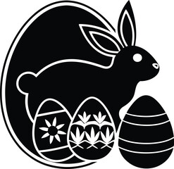 Easter silhouette vector designs 3