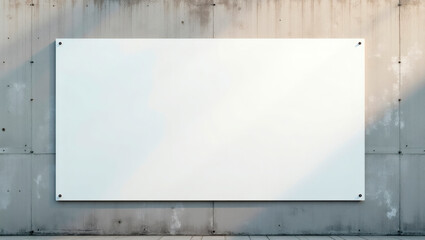 Blank advertising space on a concrete wall in an urban setting at midday Generative AI