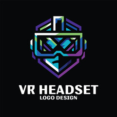VR Headset Vector Logo Design