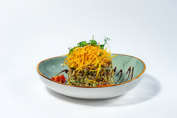 Sprout and Microgreen Salad with Crispy Garnish
