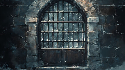 Chalk drawig of browser window with inscription armory. Forgotten Armory. Illustration