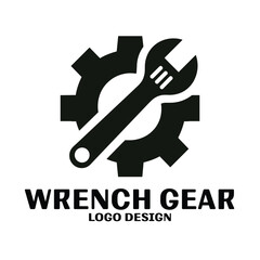 Wrench Gear Vector Logo Design
