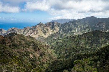 Anaga mountains aerial view, Tenerife.