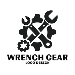 Wrench Gear Vector Logo Design