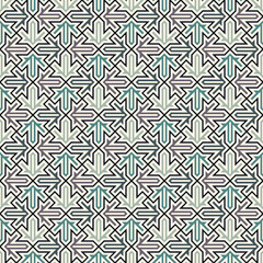 Seamless ethnic vector. Tribal wallpaper. Arrows ornament. Folk pattern. Geeometric backdrop. Mosaics motif. Grid background. Digital paper. Textile print. Ethnical web design. Abstract image