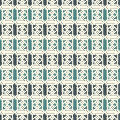 Seamless ethnic ornament. Tribal wallpaper. Arrows image. Folk pattern. Geeometric backdrop. Mosaics motif. Grid background. Digital paper. Textile print. Ethnical design