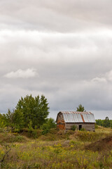 Keep Out Barn Next to Tree