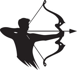 archery silhouette vector EPS 