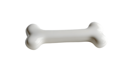 Bone Shaped Object on Black Background Minimalist Design for Pet Toys Decorations and Illust