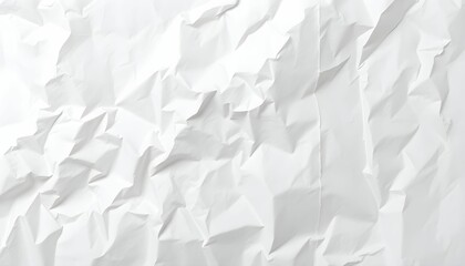 Obraz premium Crumpled white paper texture, high contrast, detailed creases and folds, minimalist composition, abstract surface pattern, soft lighting, macro photography