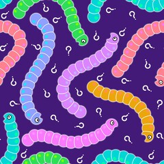 Kids seamless caterpillar cute pattern for fabrics and textiles and packaging and linens and wrapping paper