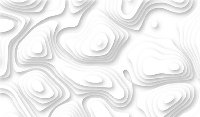 Abstract wavy line paper cut white background Abstract white paper cut wave style overlap design modern luxury creative background vector illustration.