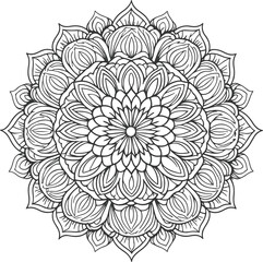Mindful Mandala Designs Adult Coloring Book Vector File.eps