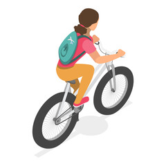 Obraz premium 3D Isometric Flat Vector Illustration of Healthy And Active Lifestyle, Summer Break Activity. Item 1