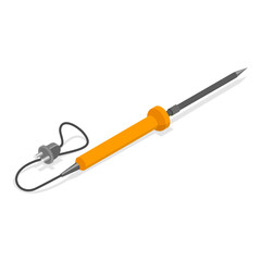 3D Isometric Flat Vector Icon of Welding Tool, Soldering Iron. Item 2