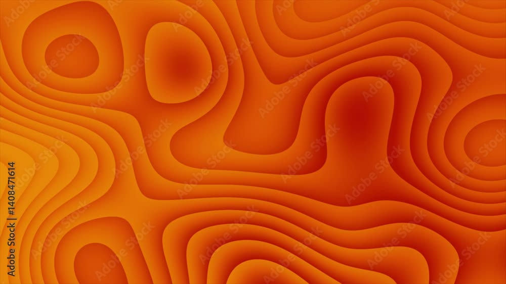 Poster orange and red gradient background with flowing curves