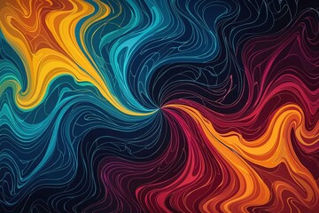 Fototapeta premium Colorful abstract background with waves and lines. Vector illustration for your design