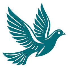 Minimal Icon of a Dove in Flight Symbolizing Peace  