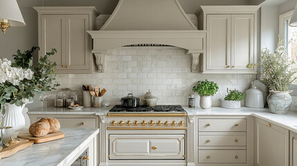 Fototapeta premium modern kitchen interior with kitchen