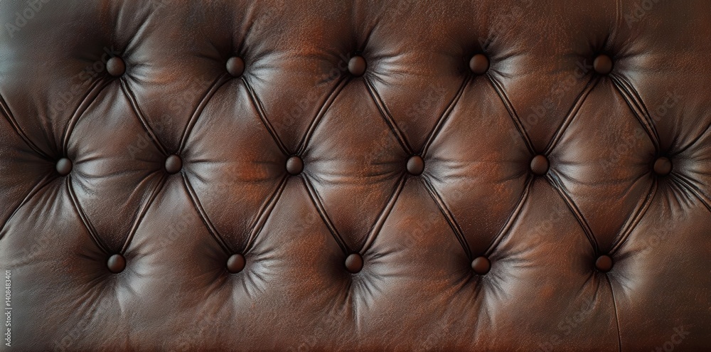 Poster high-resolution top view of a dark brown leather background, showcasing a hyperrealistic texture and