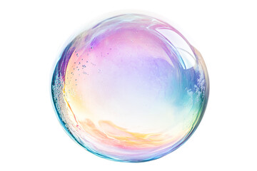 A mesmerizing iridescent soap bubble floats in the dark showcasing its ethereal beauty and delicate structure