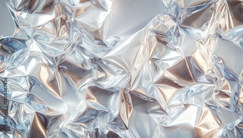 Aufkleber high-resolution flat lay of a light gray background with a shiny plastic texture, featuring soft sha