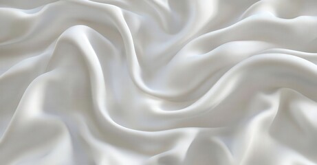 Fototapeta premium 3D render of an elegant, wavy white texture, perfect for design, print, or wallpaper. Ultra-detailed, photo-realistic illustration/
