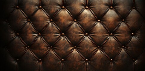 Naklejka premium High-resolution top view of a dark brown leather background, showcasing a hyperrealistic texture and rich color, ideal for design and branding projects.