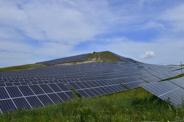 Solar panels green energy light energy