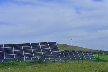 Solar panels green energy light energy