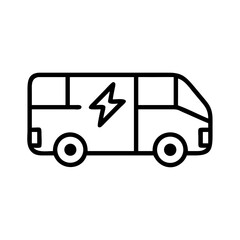 vector illustration of a electric truck