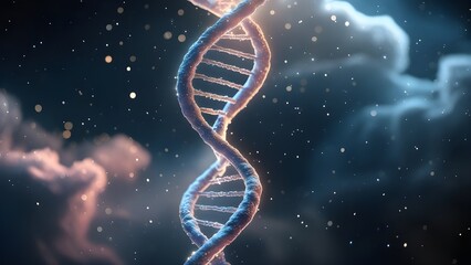 DNA isolated on a transparent background