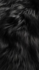 Naklejka premium Black Fur Texture Close-up