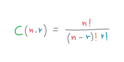 The Binomial Coefficients in Mathematics. n Choose r Formula.