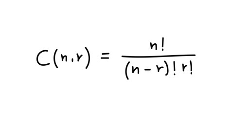 The Binomial Coefficients in Mathematics. n Choose r Formula.