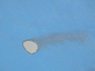 Damage to basketball court surface caused by electric bike or e-bike