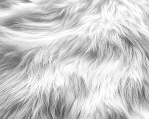 Naklejka premium Close-up Photograph of White Fur Texture