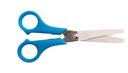 Blue scissors isolated clipping path isolated background.