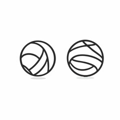 Volleyball - Vector icon, isolated on white background  -  