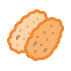 Two delicious potato pancakes or latkes illustration icon