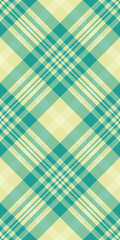 Present vector textile check, hounds tooth tartan pattern seamless. Tissue fabric plaid texture background in light and teal colors.