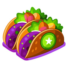 Fun Cartoon Tacos: Vector Illustration for Food Lovers