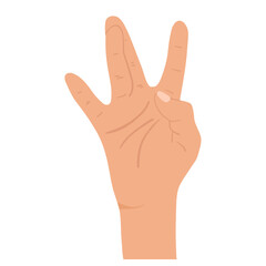 Human positive hands and fingers gesture