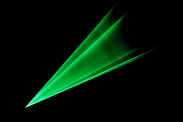 green laser light in the dark