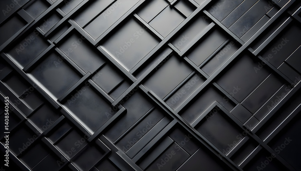 Poster close-up of matte metal texture with modern geometric grid pattern