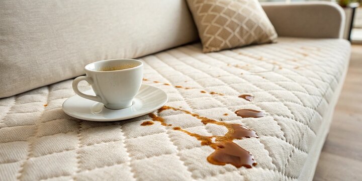 Coffee Spill on Beige Couch Cleaning and Stain Removal Tips
